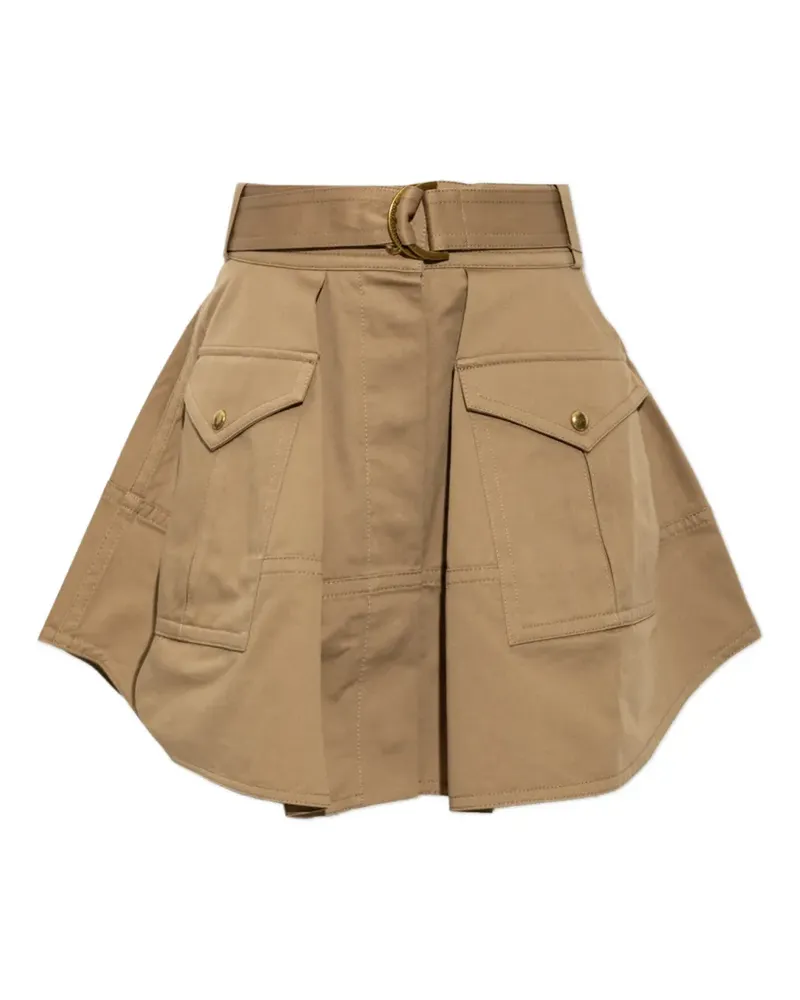Zimmermann Clash drill utility mini skirt - Braun Braun