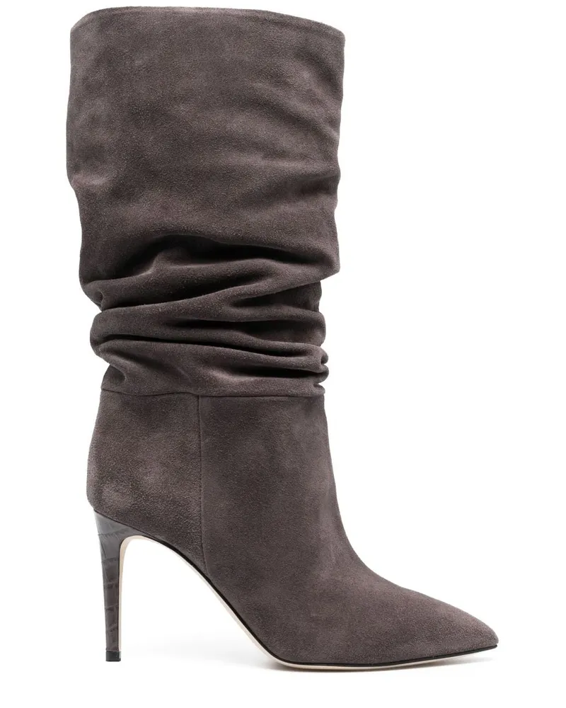 Paris Texas Stiefel aus Wildleder 90mm - Grau Grau