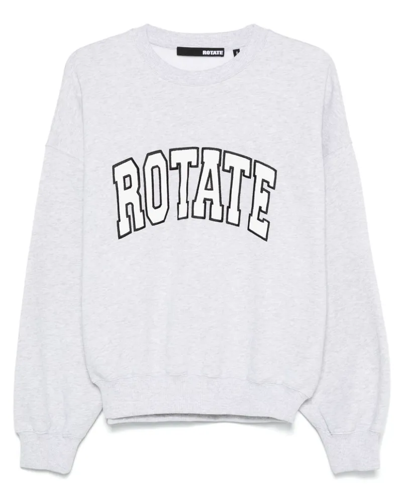 ROTATE Birger Christensen Sweatshirt mit Logo-Stickerei - Grau Grau