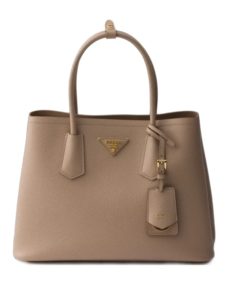 Prada Double medium Saffiano leather bag - Nude Nude