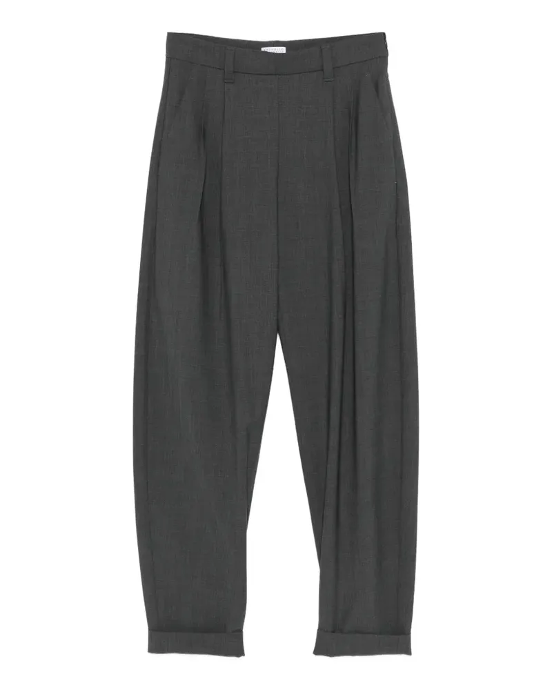 Brunello Cucinelli pleated cuffed trousers - Grau Grau