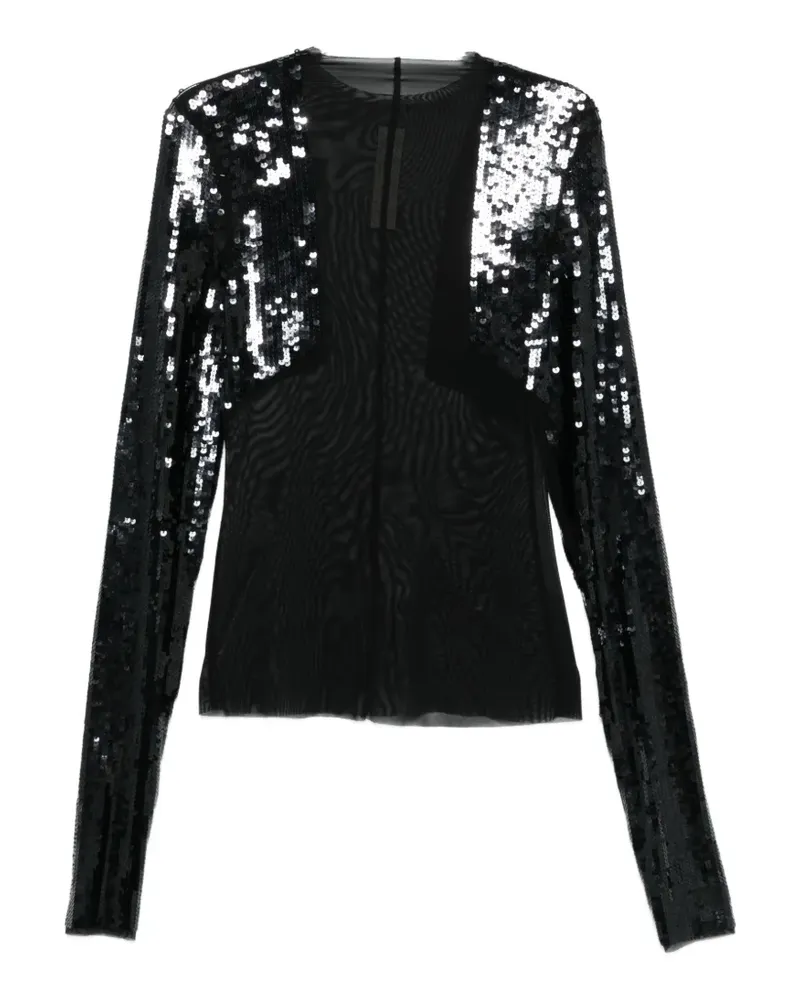 Rick Owens Dennis Oberteil - Schwarz Schwarz