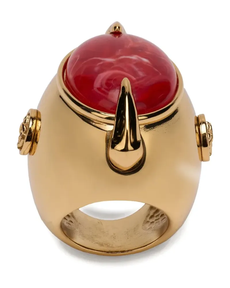 Roberto Cavalli polish-finish ring - Gold Gold