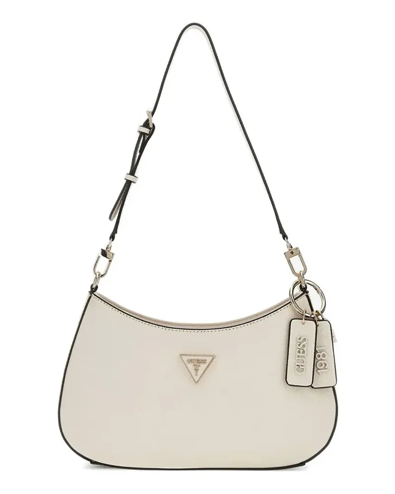 Guess Noelle Saffiano Schultertasche - Nude Nude