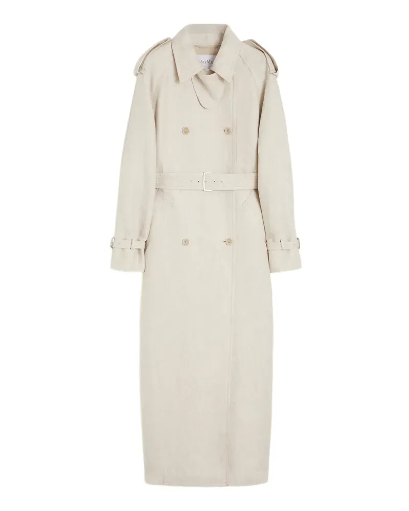 Max Mara double-breasted belted coat - Nude Nude