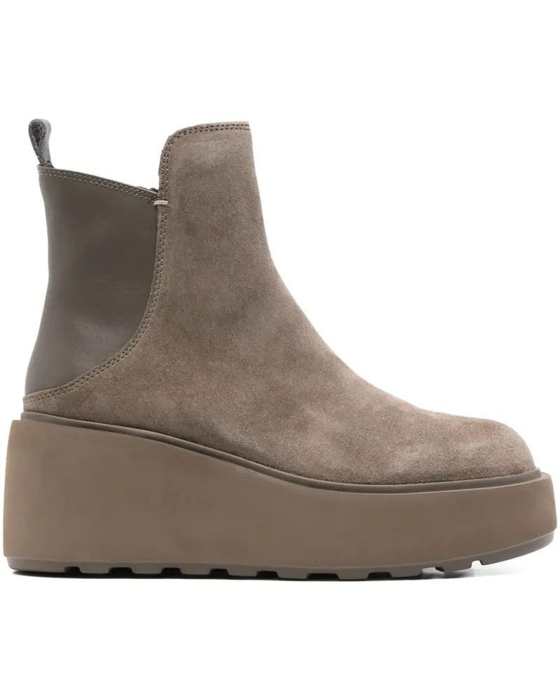 CAFèNOIR  Chelsea-Boots mit Plateau 75mm - Braun Braun