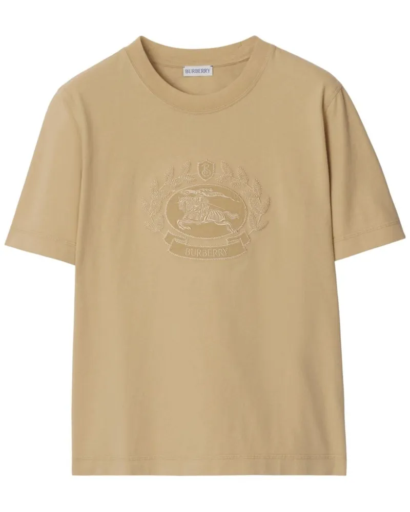 Burberry T-Shirt mit Logo-Stickerei - Nude Nude