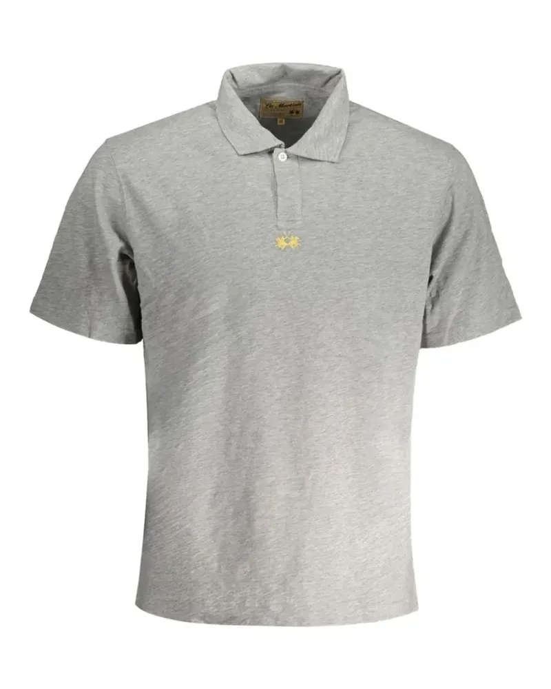 La Martina logo-embroidered polo shirt - Grau Grau