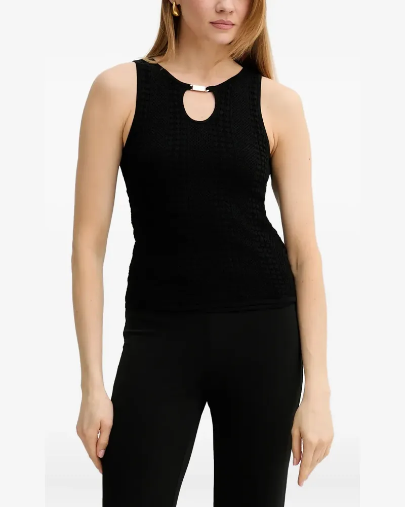 MARCIANO Los Angeles Emma textured top - Schwarz Schwarz
