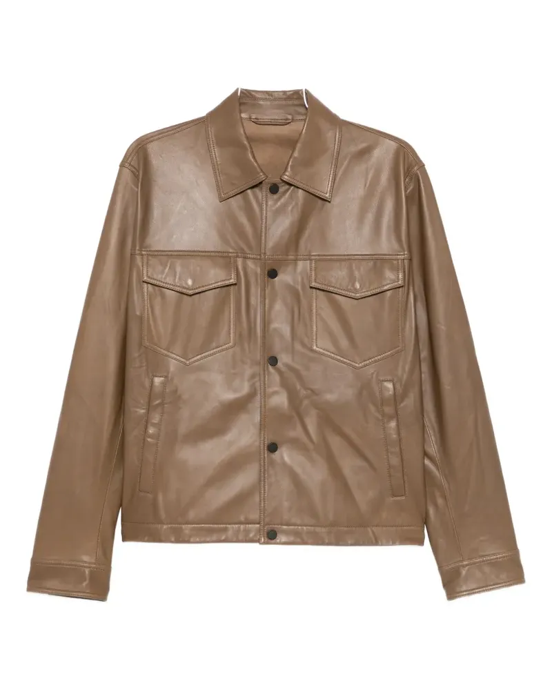 Emporio Armani press-stud-fastening jacket - Braun Braun