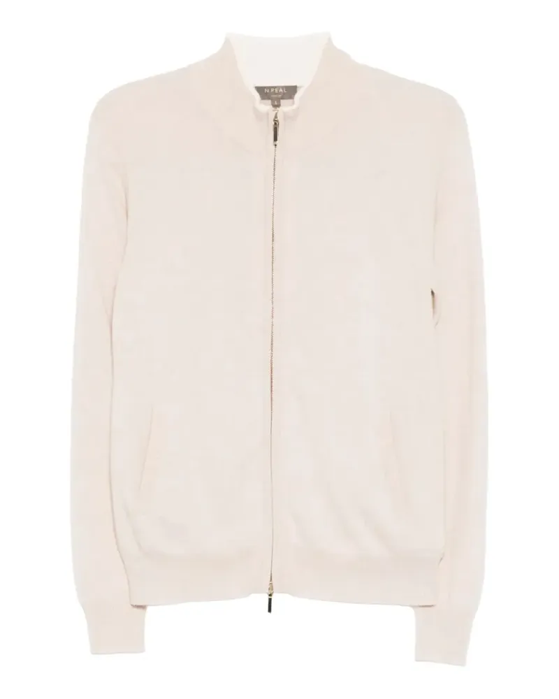 N.Peal Alisa Cardigan mit Reißverschluss - Nude Nude