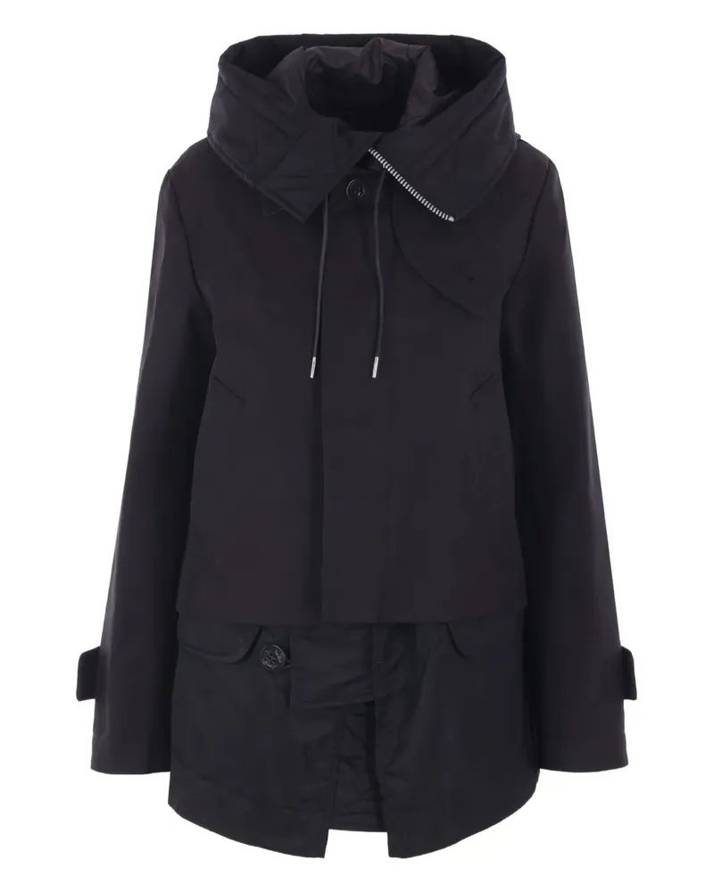 Sacai Parka mit Kapuze - Schwarz Schwarz