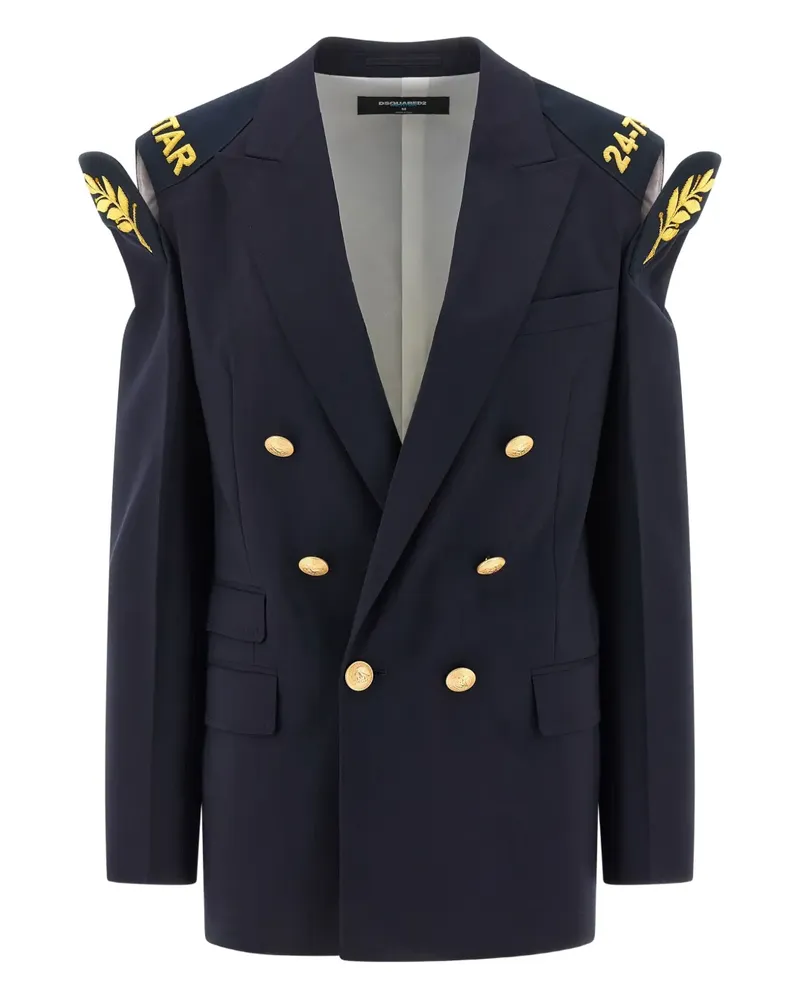 Dsquared2 Doppelreihiges Sakko - Blau Blau