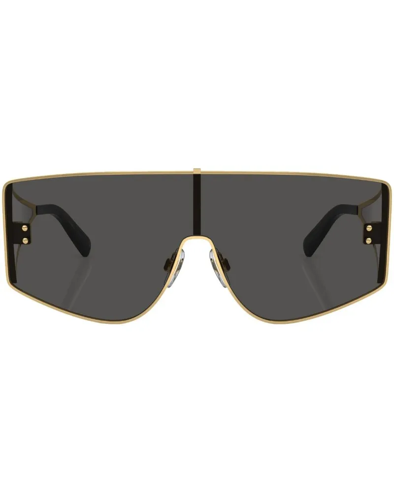 Dolce & Gabbana DNA Sonnenbrille mit durchgehendem Glas - Gold Gold