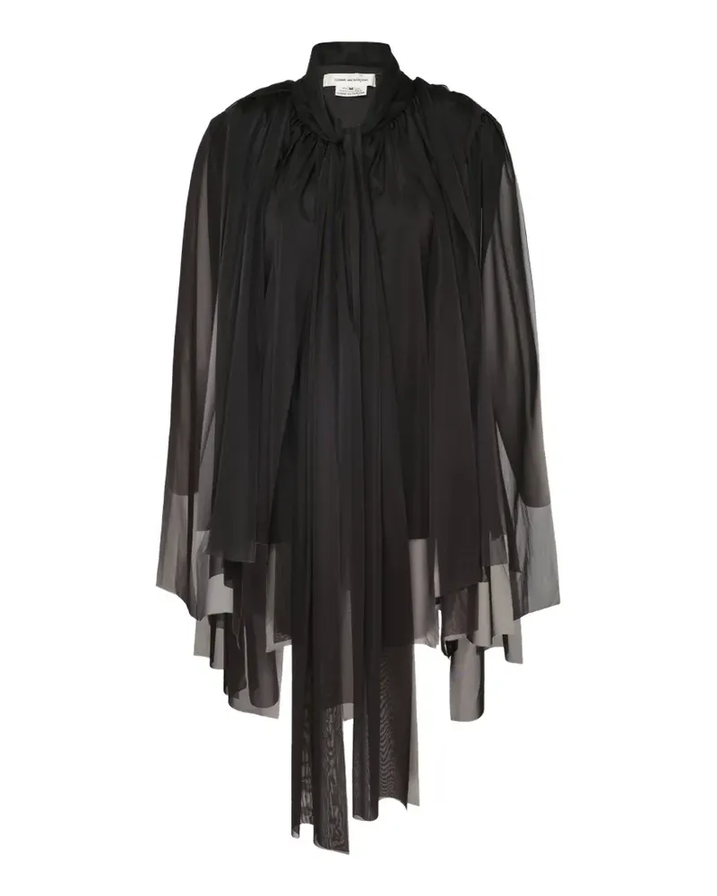 Comme des Garçons sheer layered blouse - Schwarz Schwarz
