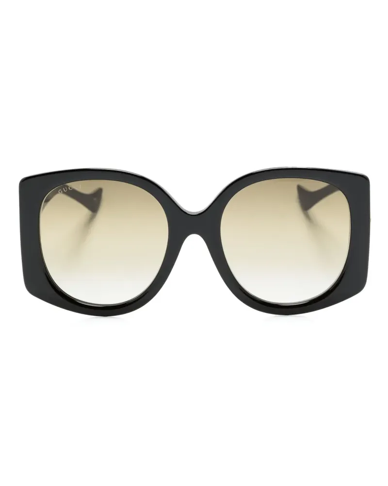 Gucci Brille mit geometrischem Gestell - Schwarz Schwarz