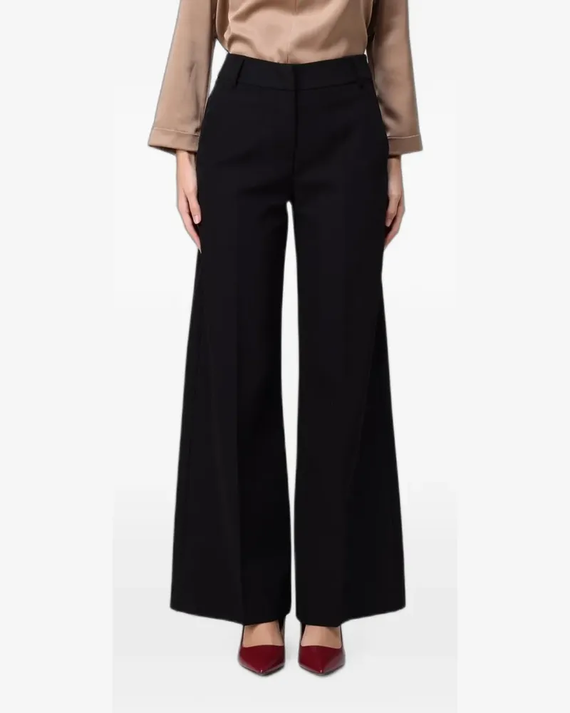 Hanita belt-loops palazzo pants - Schwarz Schwarz