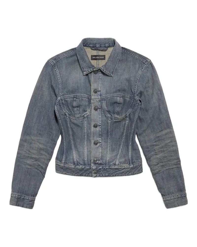 Balenciaga corset-style denim jacket - Blau Blau
