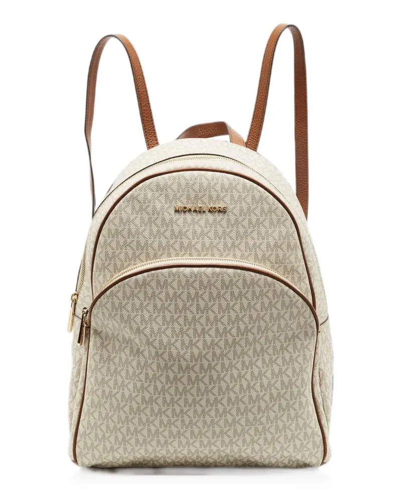 Michael Kors large Abbey monogram-print backpack - Weiß Weiß