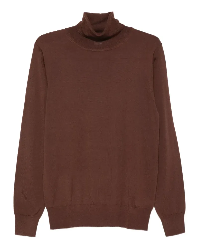 ASPESI Klassischer Rollkragenpullover - Braun Braun