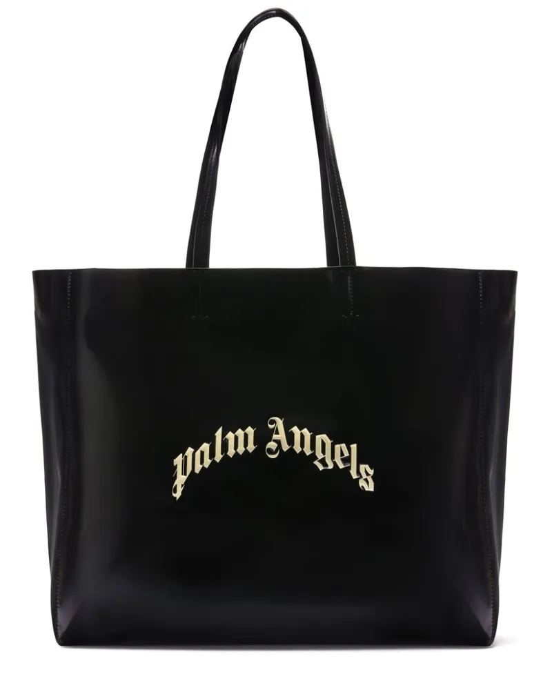 Palm Angels Handtasche mit Logo-Print - Schwarz Schwarz