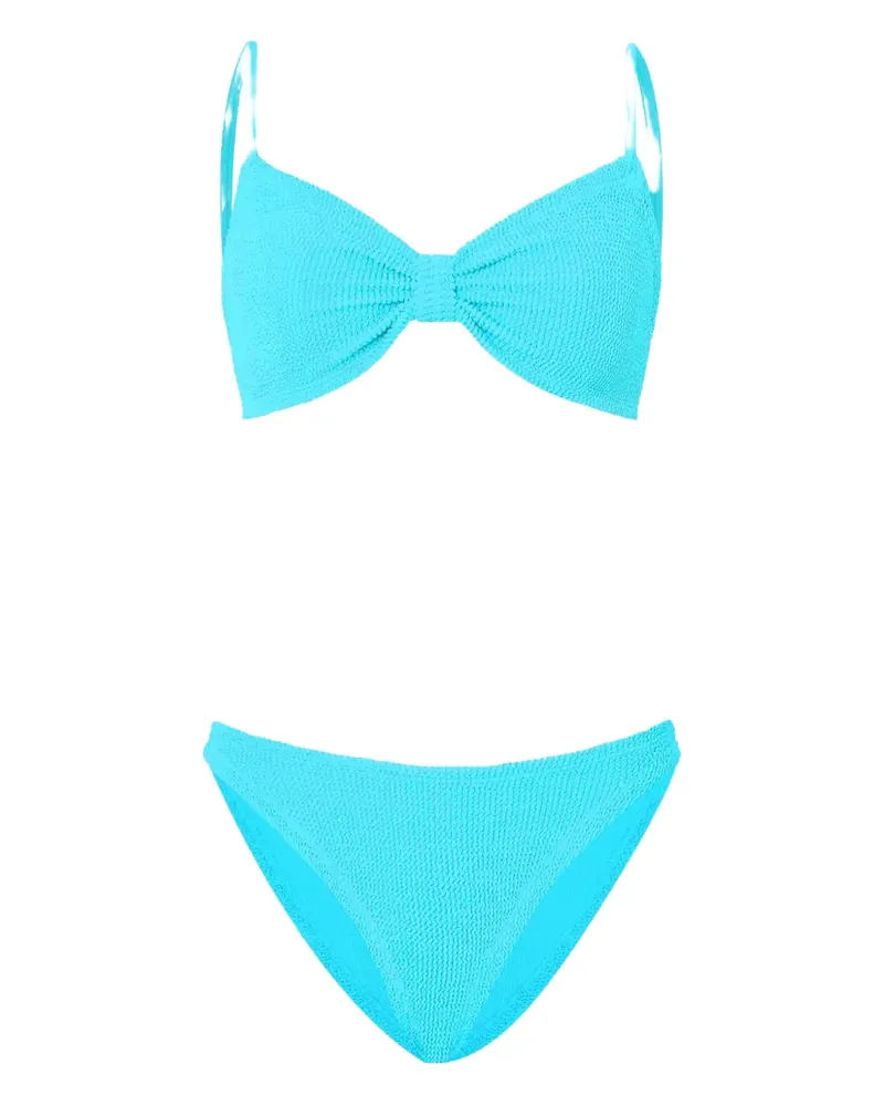 Hunza G Alicia Bikini mit Knoten - Blau Blau
