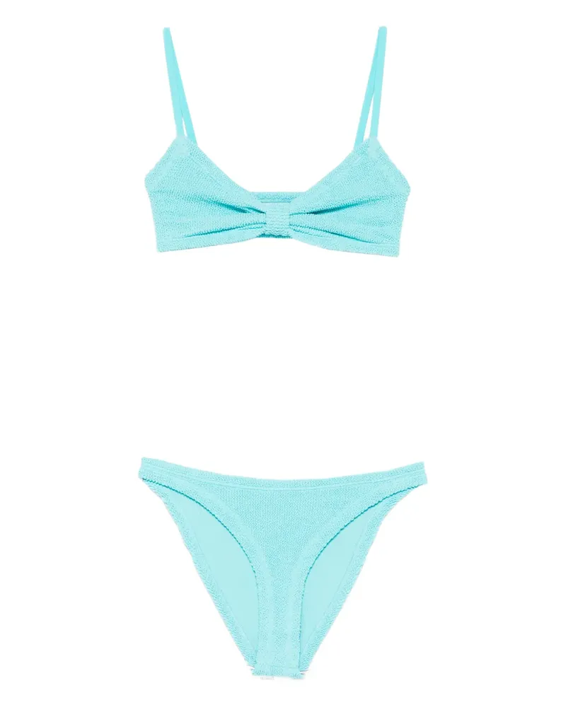 Hunza G Alicia Bikini mit Knoten - Blau Blau