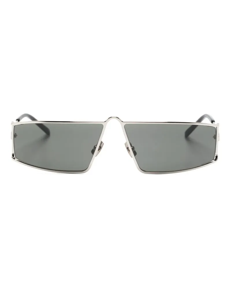 Saint Laurent SL 606 Sonnenbrille mit eckigem Gestell - Silber Silber