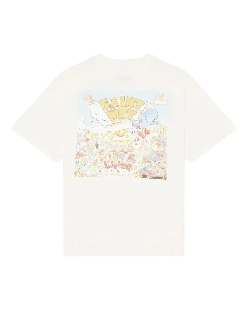 Le Mont Saint Michel graphic-print T-shirt - Nude Nude