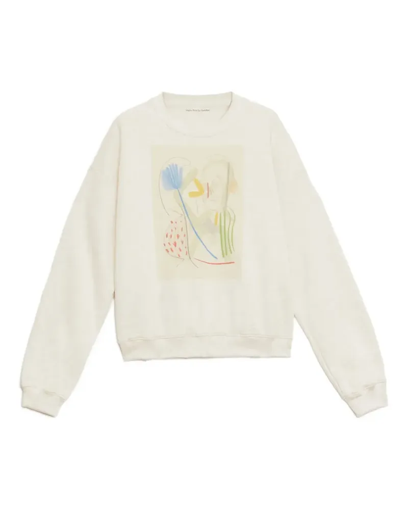 Rodebjer Sweatshirt mit abstraktem Print - Weiß Weiß