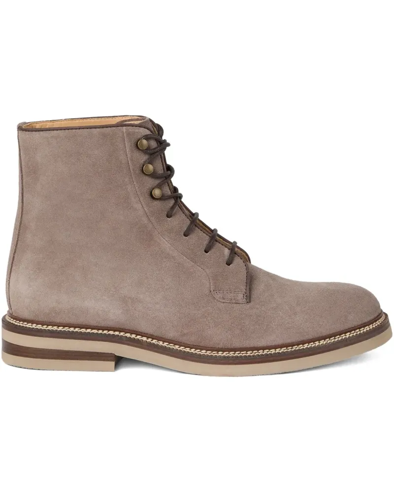 Brunello Cucinelli Schnürstiefel aus Wildleder - Braun Braun