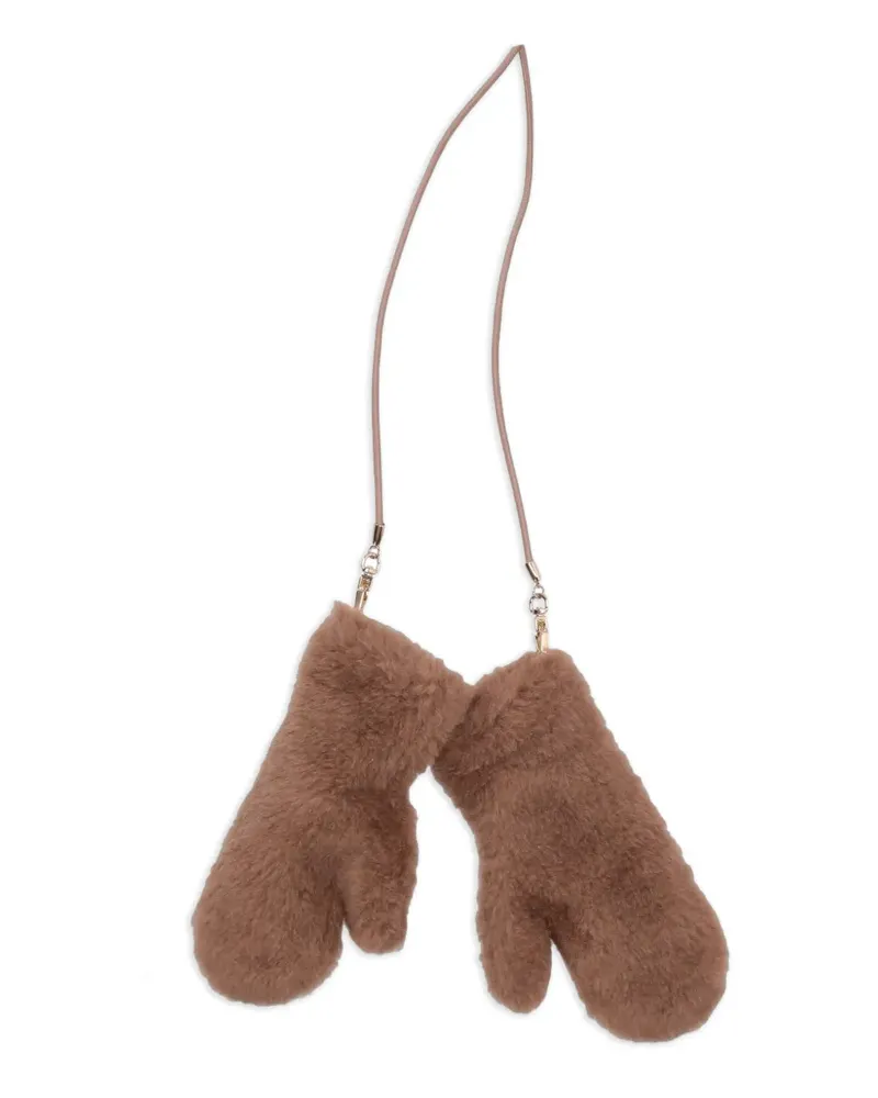 Max Mara fur-textured gloves - Braun Braun