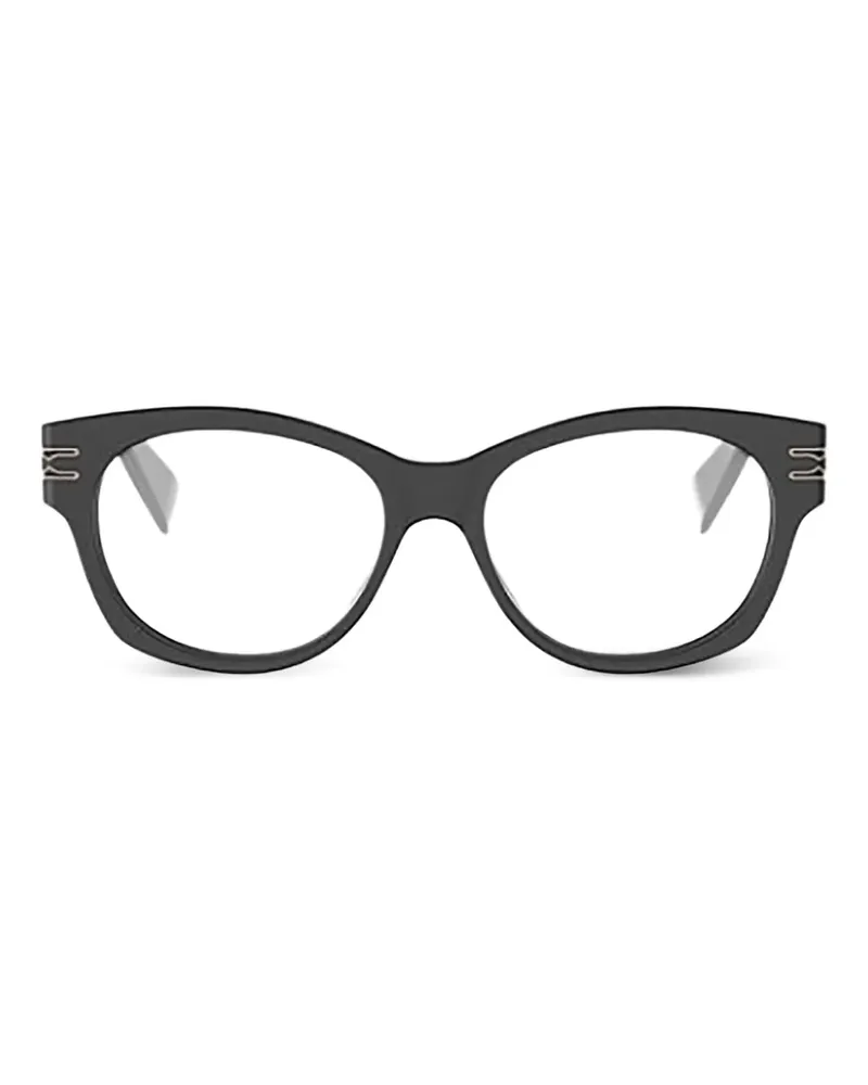 Bulgari metal-detail glasses - Schwarz Schwarz