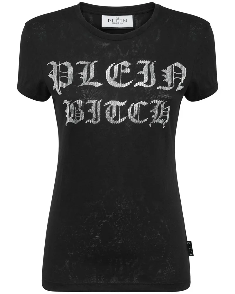 Philipp Plein Sexy Pure T-Shirt mit Kristallen - Schwarz Schwarz