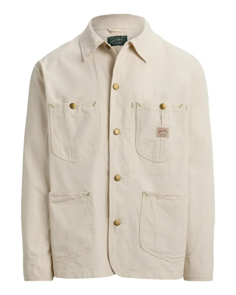 Ralph Lauren Geknöpfte Jacke mit aufgesetzten Taschen - Nude Nude