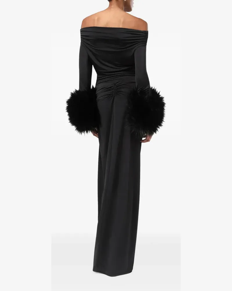 ANDAMANE Tyla faux-fur cuff sweater - Schwarz Schwarz