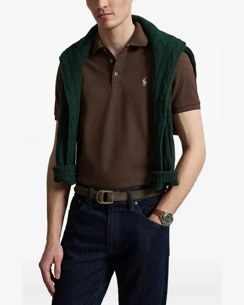 Ralph Lauren Poloshirt mit Logo-Stickerei - Braun Braun