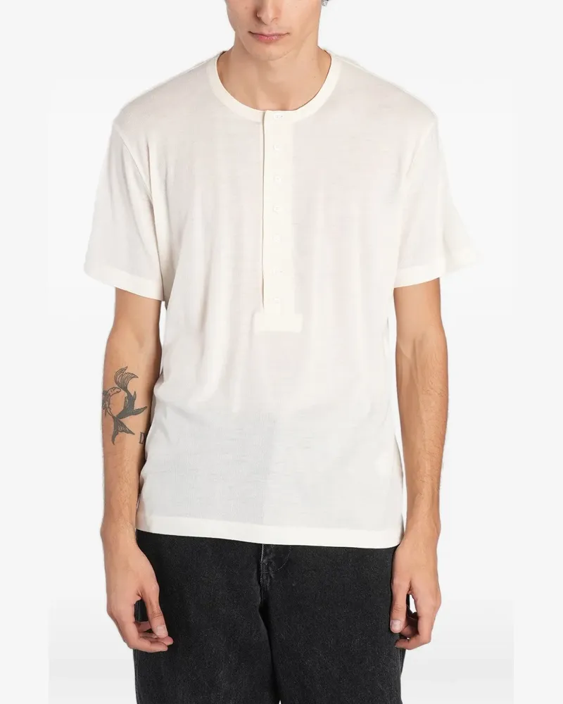 Paul Smith button-placket T-shirt - Nude Nude