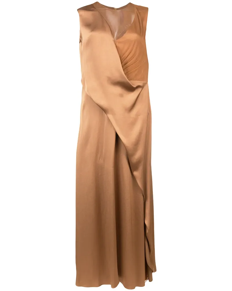 Sies Marjan Drapiertes Maxikleid - Braun Braun