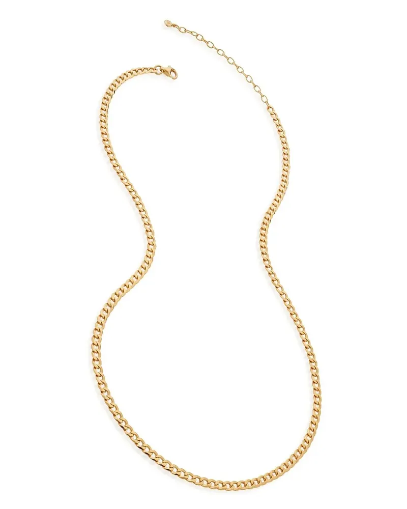 Monica Vinader Flat Curb Halskette - Gold Gold