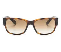 Sonnenbrille mit eckigem Gestell - Braun