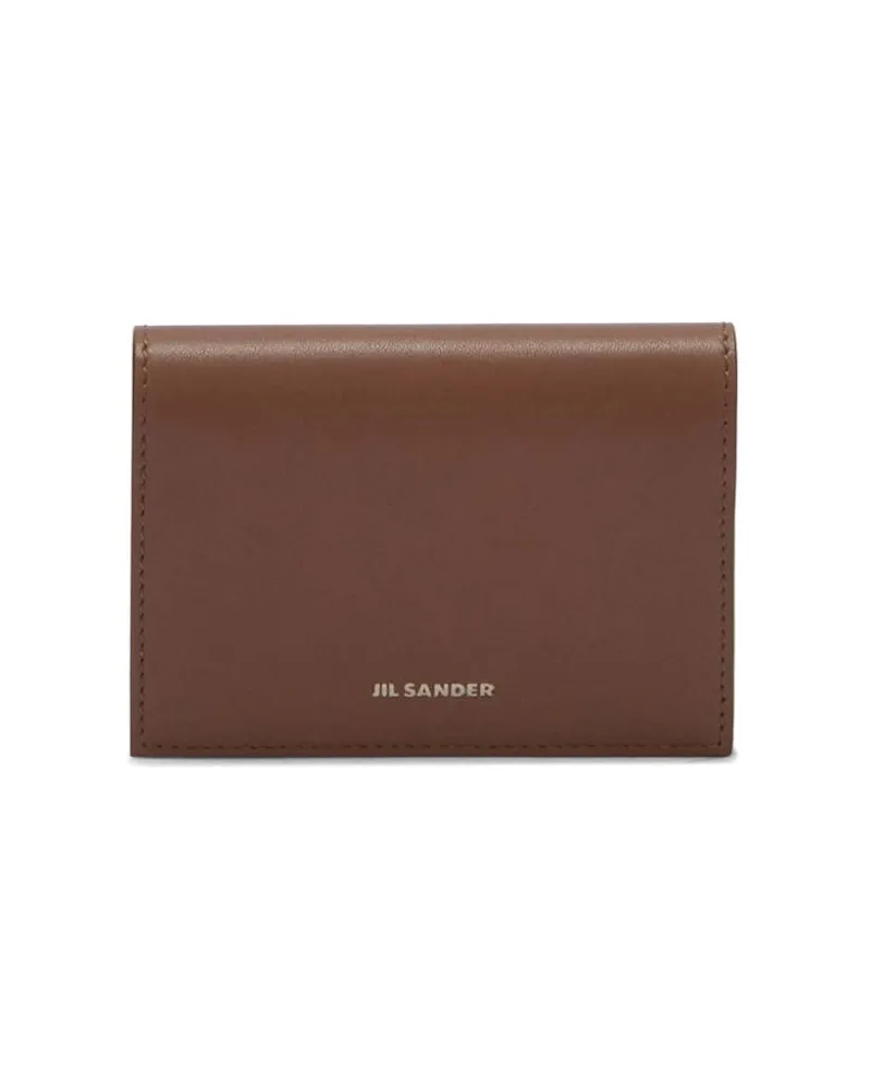 Jil Sander Portemonnaie mit Logo-Stempel - Braun Braun