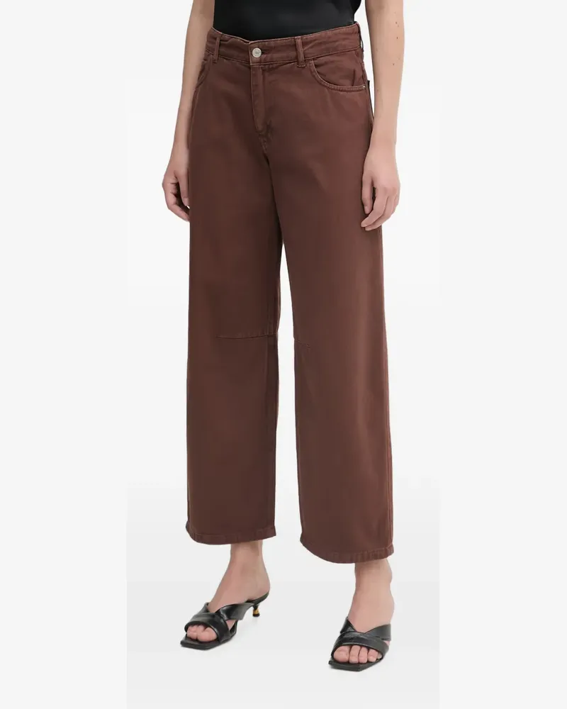 HAVEONE seam-detail wide-leg jeans - Braun Braun