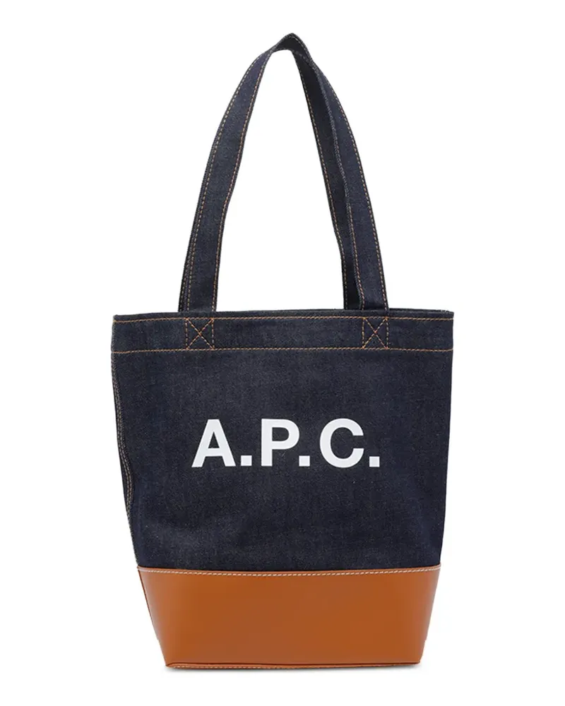 A.P.C. Shopper mit Logo - Blau Blau