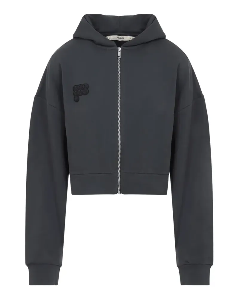 PANGAIA Kapuzenjacke mit Logo-Stickerei - Grau Grau