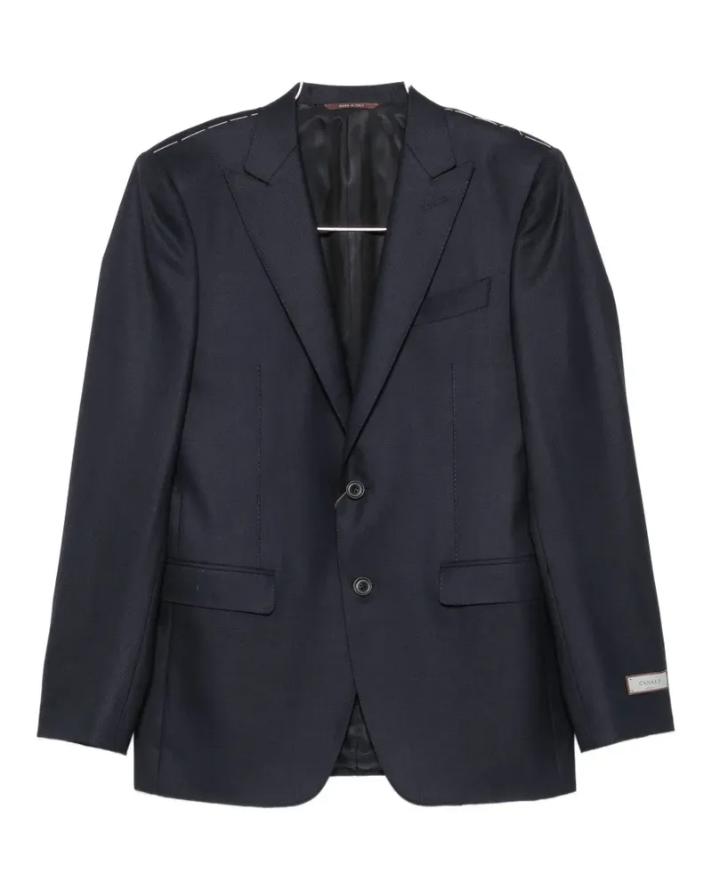 Canali wool single-breasted suit - Blau Blau