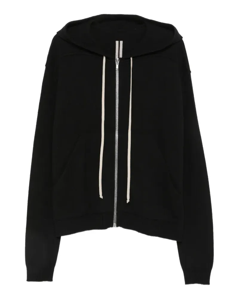 Rick Owens Kapuzenjacke mit Kordelzug - Schwarz Schwarz