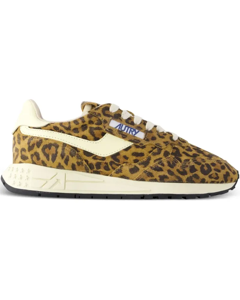 AUTRY Reelwind Low leopard sneakers - Braun Braun