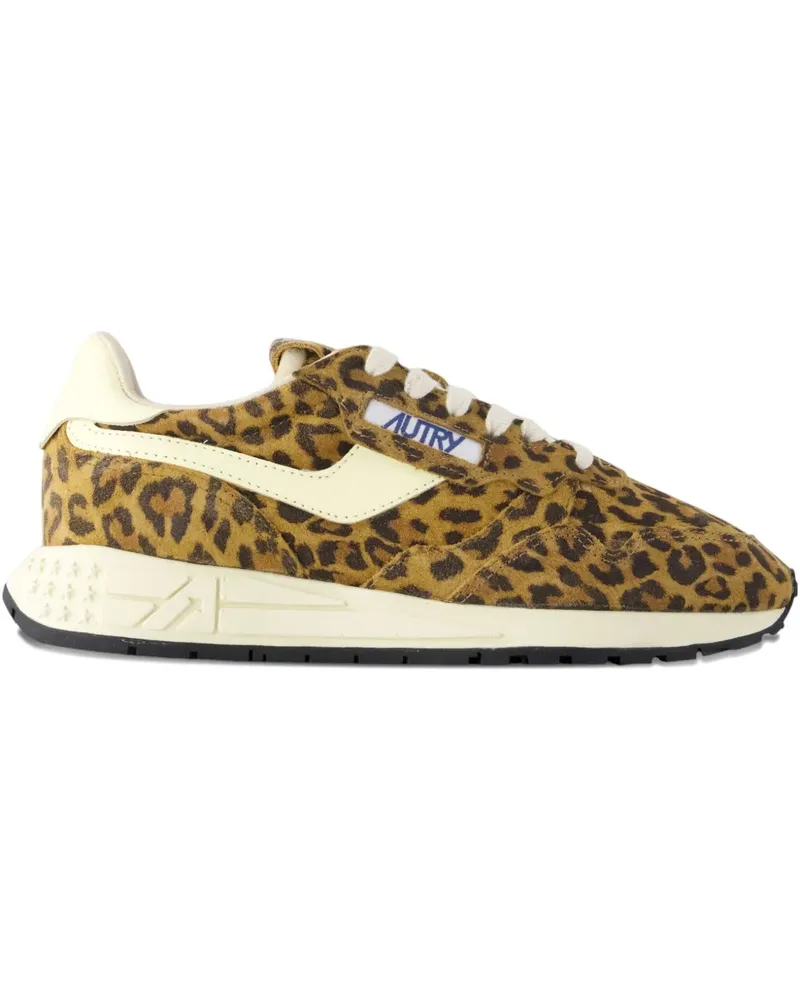 AUTRY Reelwind Low leopard sneakers - Braun Braun