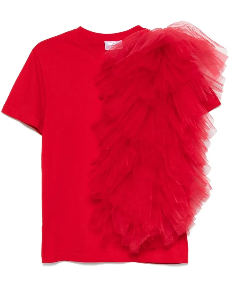 ALCHEMY x Lia Aram T-Shirt mit Tülleinsatz - Rot Rot